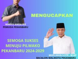 Wahyu Anda Ris Pemuda Pekanbaru Dukung Muflihun Menuju Pilwako 2024, Imbau Waspada Terhadap Hoax