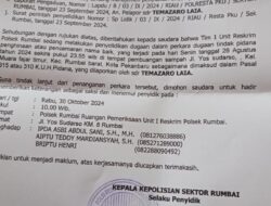 Ada dua saksi kasus dugaan penghinaan dan pencemaran nama baik di periksa penyidik Polsek rumbai