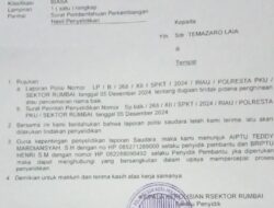 Polsek rumbai Pekanbaru menerbitkan sp2hp pertama dan kedua