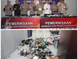 Razia Gabungan di Rutan Sialang Bungkuk Pekanbaru, Puluhan Barang Terlarang Ditemukan
