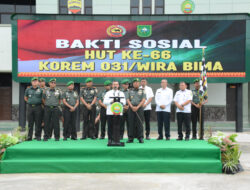 Gubernur Apresiasi Korem 031/WB HUT Ke-66 , Rumah Sakit Prima Gelar Layanan Kesehatan Gratis, dan Pembagian Sembako kepada Masyarakat