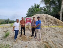 Polsek Tambang Tindak Lanjuti Informasi Penambangan Bebatuan Ilegal, Pastikan Lokasi Aman dan Berikan himbauan