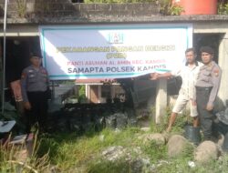Dukung Program Ketahanan Pangan, Polsek Kandis Cek Lokasi untuk Penanaman Sayur dan Kolam Ikan