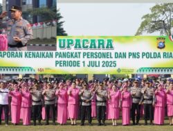 Personel Polda Riau: 937 Naik Pangkat, Jelang Hari Bhayangkara ke-79