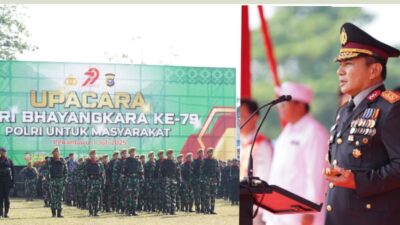 Semangat Polda Riau, Upacara Peringati Hari Bhayangkara ke-79