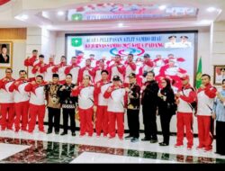 Kadispora bersama Ketum PERSAMBI, Ir Robert Hendriko: Lepas 10 Atlet Sambo ke Kejurnas di Padang