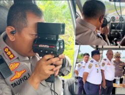 Dirlantas Polda Riau Tindak Tegas Pelanggaran dalam OPS Lancang Kuning dengan Alat Speed Gun