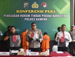 Polres Kampar Gagalkan Penyelundupan 1 Kilo Sabu-sabu, Dua Pelaku Diamankan