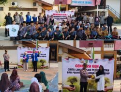 Polda Riau Bersama Mahasiswa Cipayung Plus PMII, Sosialisasi Lingkungan Sehat, Green Policing di SMA Yayasan Try Karya Bhakti