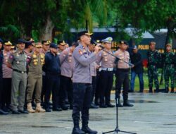 1.687 Personel Gabungan Ikuti Apel Kesiapan Pengamanan Aksi Unjuk Rasa Mahasiswa di Pekanbaru