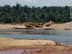 Kapolri di Minta Tangkap HS dan Ketua Panitia Mesjid Desa Domo Selaku Aktor Penambang Pasir diDuga Ilegal di Aliran Sungai Subayang