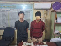 “Tim Opsnal Polsek Kandis Bekuk Dua Pemuda Pembawa Shabu”