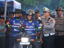 Drag Bike Meriahkan HUT Lalu Lintas Bhayangkara ke-70 di Siak, Ribuan Warga Tumpah Ruah di Jalan Hang Jebat