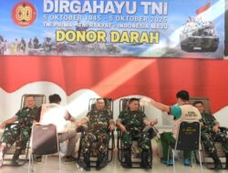 Korem 133/NW Gelar Donor Darah, Wujud Sinergi dan Kepedulian Dalam Rangka HUT TNI ke-80