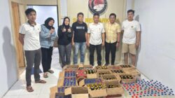 KRYD Sat Narkoba Polres Gorontalo, Amankan Ratusan Botol Miras Berbagai Jenis Di Empat Wilayah Kecamatan