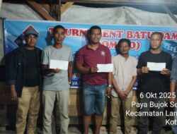 Turnamen Domino Pektay Perketat Kota Langsa ke-3 Berakhir, Ridwan – Rozy Sabet Juara Utama