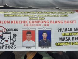 Pelaksanaan Pemilihan Kepala Desa Gampong Blang Buket berlangsung dengan tertib, lancar dan damai