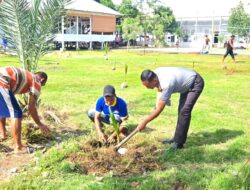 Dukung Ketahanan Pangan,Lapas Kelas II Banda Aceh Gelar Penanaman Bibit Kelapa Genjah