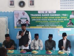 Pemerintah Gampong Kecamatan Peudawa Gelar Training Kader Dakwah Bagi Pemuda Gampong, Pakai Dana Desa