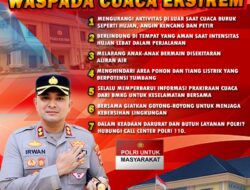 Imbauan Kapolres Aceh Timur Dalam Menghadapi Potensi Bencana di Musim Hujan