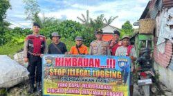 Sat Binmas Polres Pesisir Barat Berikan Edukasi dan Himbauan Cegah Ilegal Logging