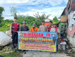 Sat Binmas Polres Pesisir Barat Berikan Edukasi dan Himbauan Cegah Ilegal Logging