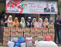 Peduli Korban Banjir, SMA Negeri 1 Ranto Peureulak Salurkan Bantuan Sembako