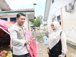 Pascabanjir, Kapolres Aceh Timur Pimpin Langsung Gotong Royong Bersihkan Puskesmas Matang Pudeng, Pante Bidari