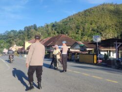 Sie Propam Polres Toba Cek Kehadiran Personel Giat Strong Point di Polsek Lumban Julu