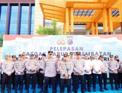Kapolda Riau Lepas 250 Personel Satgas Bangun Jembatan Merah Putih Presisi