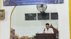 Penuh Khidmat dan Kekhusyukan, Lapas Kelas IIA Banda Aceh menggelar Shalat Tarawih Perdana