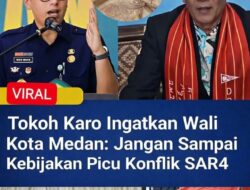Tokoh masyarakat Karo Ingatkan Wali Kota Medan: Jangan Sampai Kebijakan Picu K0nfl1k SAR4