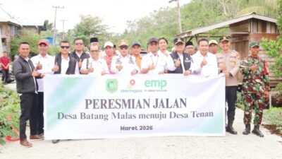 Sinergi Pemkab dan Swasta, Bupati Asmar Resmikan Jalan Batang Malas–Tenan Sepanjang 1,8 Km