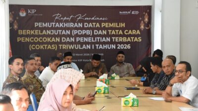 Lapas Banda Aceh Hadiri Rakor Pemutakhiran Data Pemilih Berkelanjutan di KIP Banda Aceh
