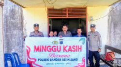 Keakraban, Polsek Bandar Sei Kijang Hadiri Ibadah Minggu Kasih, Pererat Kedekatan dengan Jemaat GNKPI