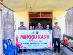 Keakraban, Polsek Bandar Sei Kijang Hadiri Ibadah Minggu Kasih, Pererat Kedekatan dengan Jemaat GNKPI