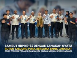 Sambut HBP ke-62 dengan Langkah Nyata, Rutan Tanjung Pura Bersama BNNK Langkat Gelar Tes Urine Pegawai dan Warga Binaan Menuju Bersih Narkoba