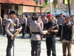 Kapolres Pesisir Barat Pimpin Apel Sabuk Kamtibmas Bersama Masyarakat