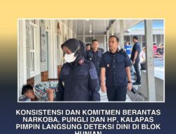 Konsistensi dan Komitmen Berantas Narkoba, Pungli dan Hp, Kepala Lembaga Pemasyarakatan Kelas 1 Bandar Lampung Pimpin Langsung Deteksi Dini di Blok Hunian