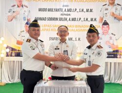 Resmi Berganti! Ini Harapan Besar Kakanwil Ditjenpas Aceh untuk Kalapas Kuala Simpang yang Baru