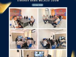 Perkuat Tata Kelola Bama, Plh. Kalapas bersama Jajaran Binadik ikuti Bimtek Simonev Bama melalui Zoom