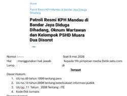 Irianto Ketaren Gunakan Hak Jawab atas Pemberitaan Patroli KPH Mandau di Bandar Jaya