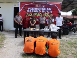 Polres Dairi Musnahkan Barang Bukti Ganja, Wakapolres Tegaskan Perang terhadap Narkotika