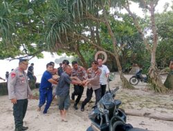 Gerak Cepat Polres Pesisir Barat Evakuasi Dua Korban Tenggelam di Pantai Labuhan Jukung