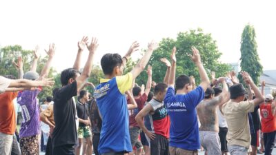 Tingkatkan Kesehatan dan Semangat Kebersamaan, Rutan Kelas I Tangerang Gelar Senam Bersama