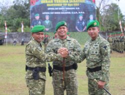 LETKOL INF DIDIK SULISTIO, S.A.P., M.P.A. RESMI JABAT DANYONIF TP 856/SATRIA BUMI SAKTI