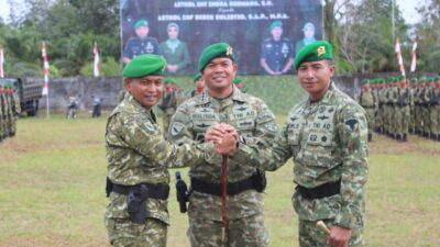 LETKOL INF DIDIK SULISTIO, S.A.P., M.P.A. RESMI JABAT DANYONIF TP 856/SATRIA BUMI SAKTI