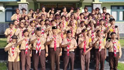 Kasdim 1807/Sorong Selatan Resmi Menutup Kegiatan Persami KKRI TA. 2026 dan Pelantikan Dewan Pengurus Saka Wira Kartika