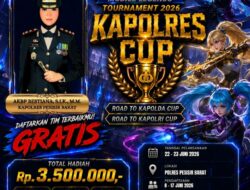 KAPOLRES PESISIR BARAT GELAR TURNAMEN E-SPORT MOBILE LEGENDS KAPOLRES CUP 2026 DALAM RANGKA HUT BHAYANGKARA KE-80