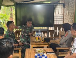 Kapolres Pesisir Barat Melaksanakan Kunjungan ke Yonif TP 944/Raja Sai batin Cakti,Perkuat Sinergi TNI – POLRI jaga Kamtilmas 